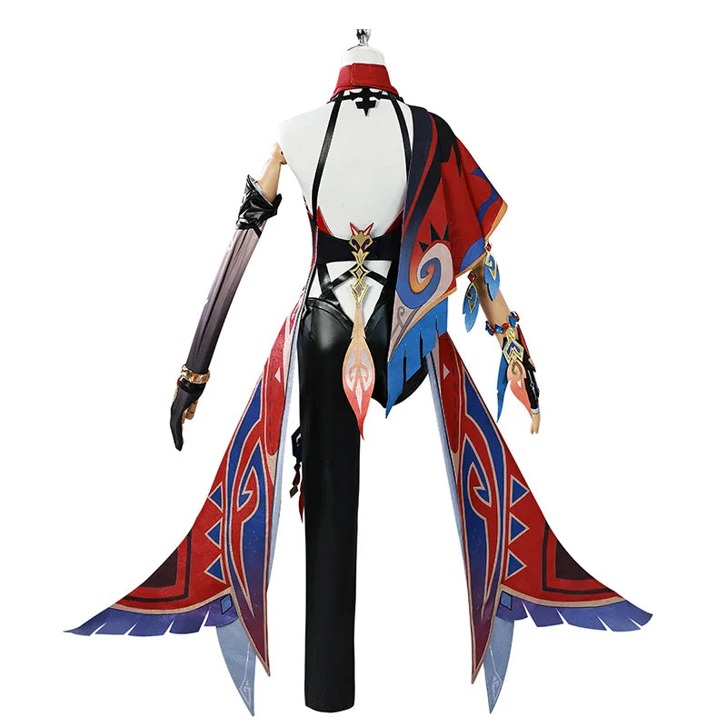 Astricos Genshin Impact Chasca Cosplay Costume - Natlan Flower-Feather Clan Chasca Women's Halloween Party Outfit - Astricos