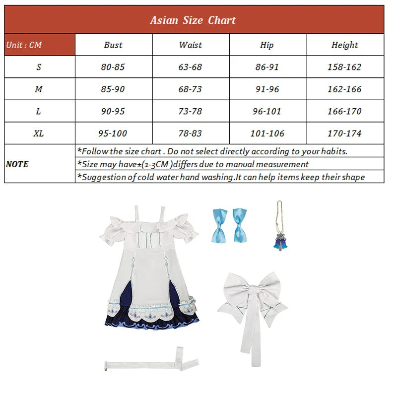 Astricos Genshin Impact Clervie Cosplay Costume - Childhood Clervie Women's Halloween Dress for Female Party Role Play - Astricos