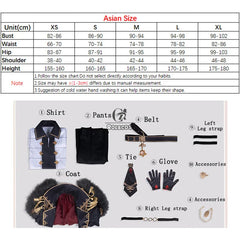 Astricos Diluc Cosplay Costume - Men's Black Genshin Impact Full Set for Halloween - Astricos