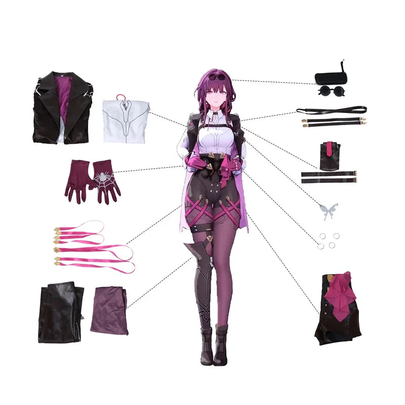 Astricos Kafka Cosplay Costume - Stellaron Hunters Killer Beauty Outfit for Themed Events - Astricos