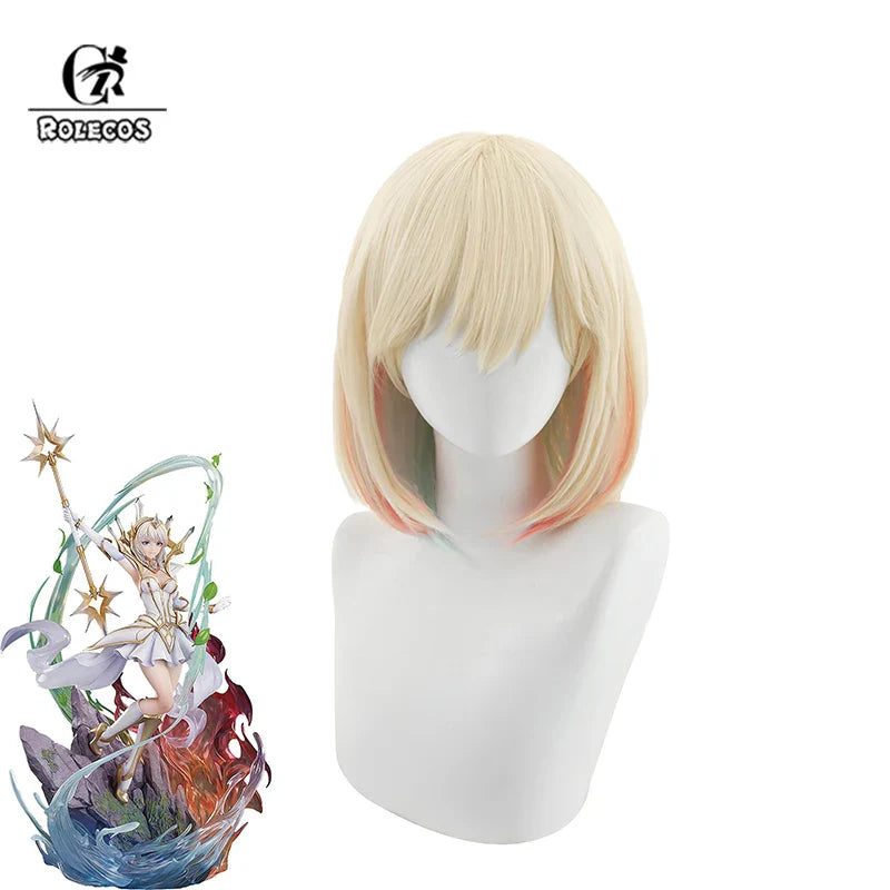 Astricos LOL Elementalist Lux Cosplay Wig - 30cm Mixed Color Women's Heat Resistant Synthetic Hair - Astricos