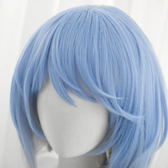 Astricos Irelia Cosplay Wig - New Skin 35cm Gradient Blue Synthetic Hair for Women - Astricos