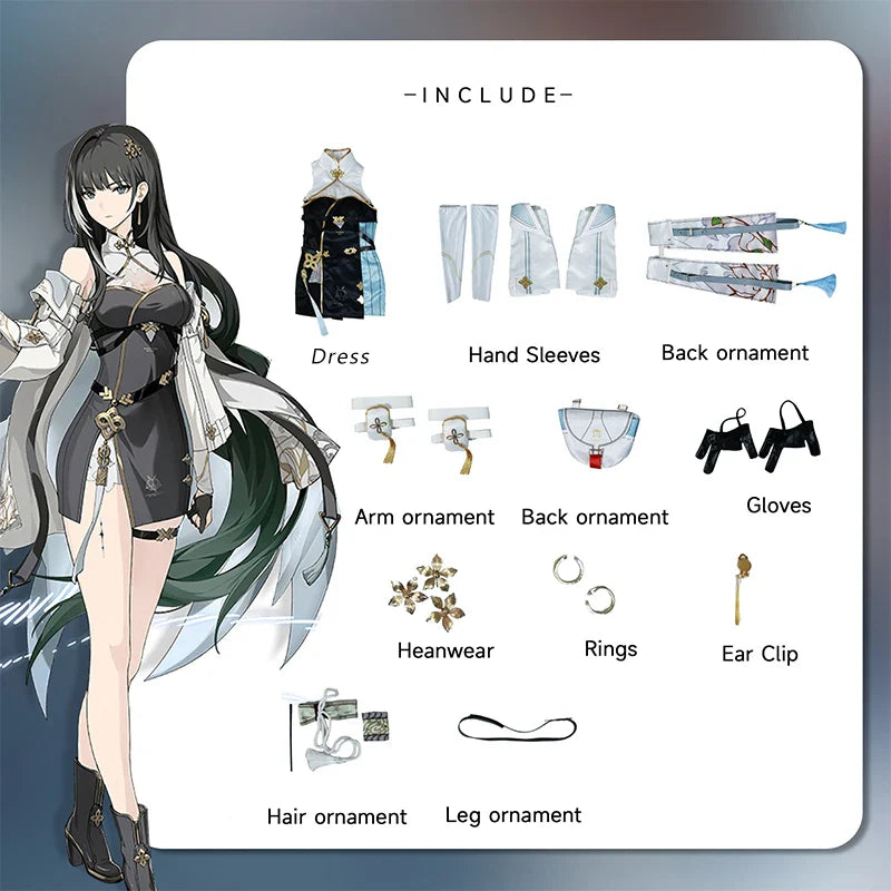 Astricos Baizhi You'tan Cosplay Costume - Huaxu Academy Researcher Halloween Party Dress - Astricos