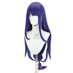 Astricos 110cm Purple Raiden Shogun Cosplay Wig - Heat Resistant Synthetic Hair for Genshin Impact Baal Look - Astricos