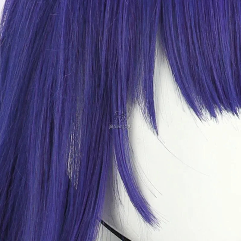 Astricos 110cm Purple Raiden Shogun Cosplay Wig - Heat Resistant Synthetic Hair for Genshin Impact Baal Look - Astricos