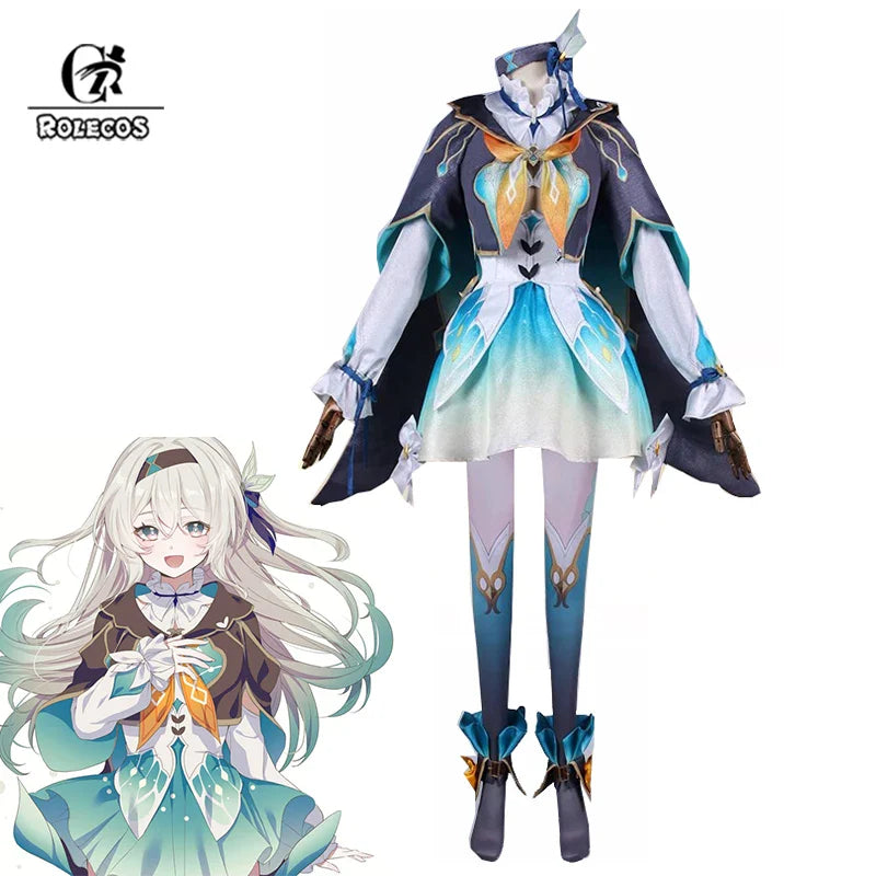 Astricos Firefly Cosplay Costume - Honkai Star Rail Inspired Divine Crown Women's Halloween Party Outfit - Astricos