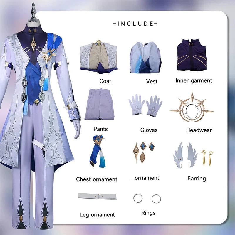 Astricos Mr. Sunday Halovian Cosplay Costume for Men - Immerse in Honkai Star Rail Role Play - Astricos