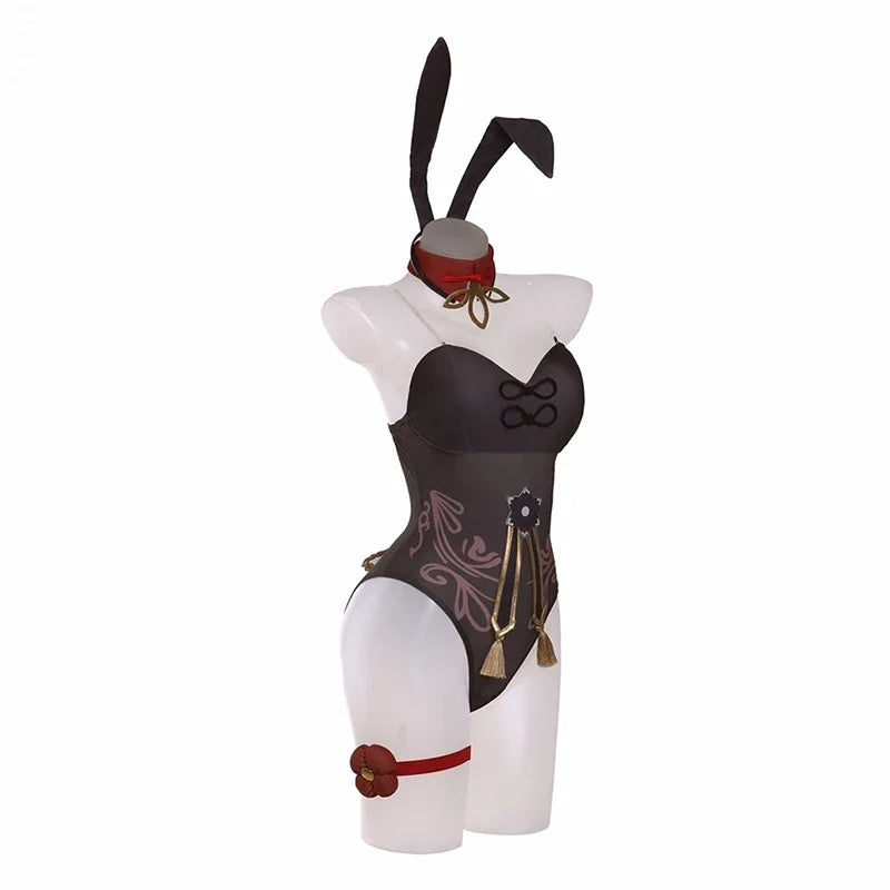 Astricos Hutao Bunny Girl Costume - Genshin Impact Sexy Women Jumpsuit Original Cosplay Full Set - Astricos