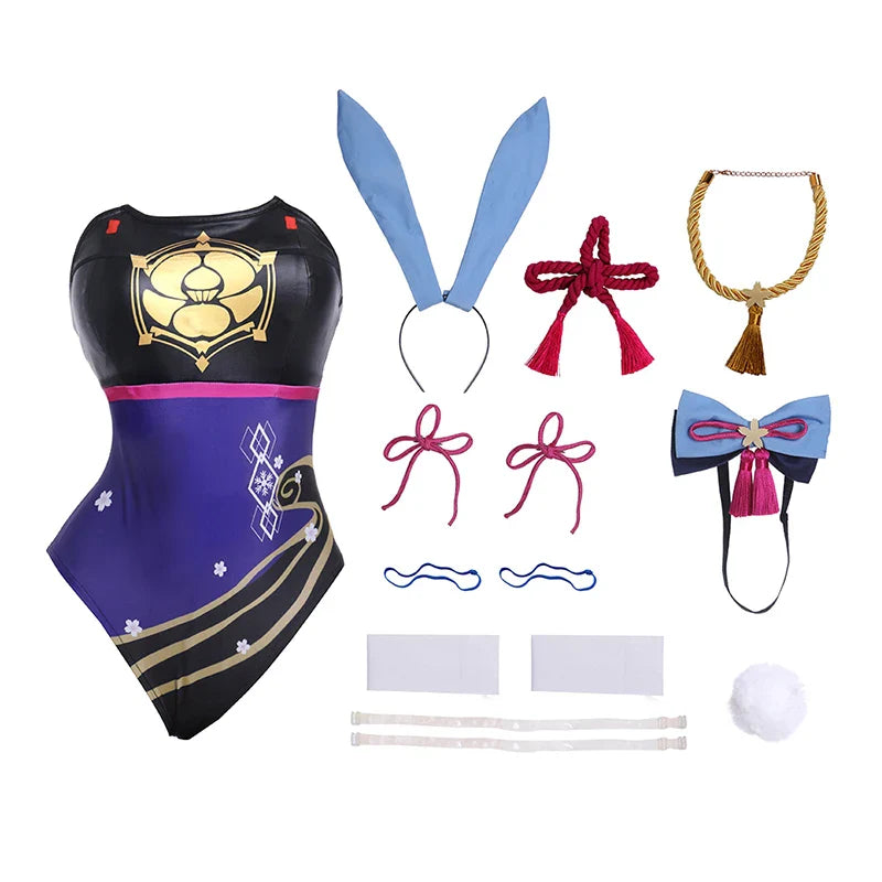 Astricos Ayaka Bunny Girl Costume - New Original Genshin Impact Sexy Jumpsuit Full Set - Astricos