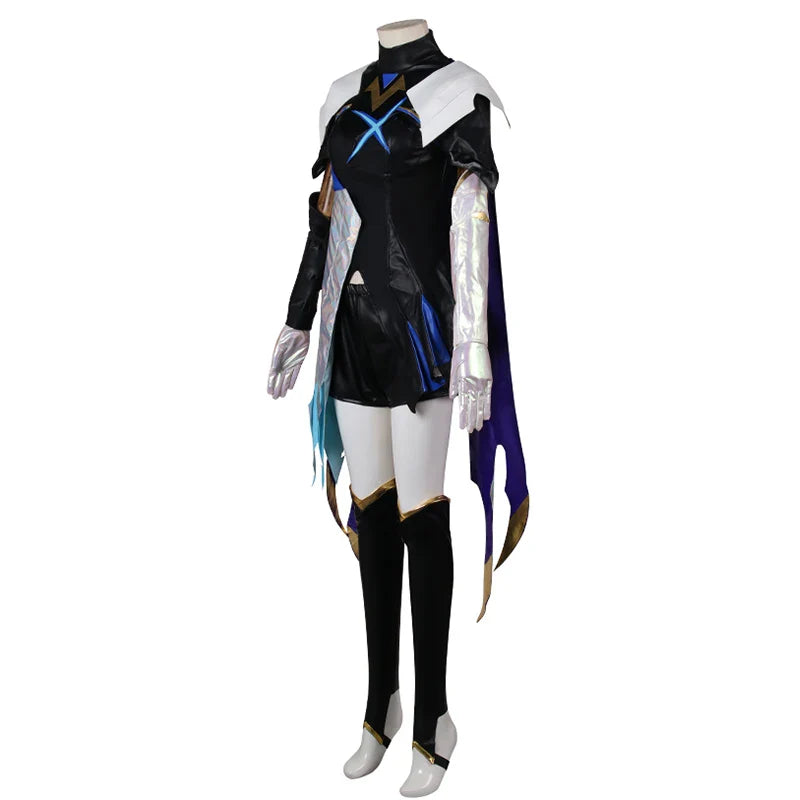 Astricos Ashe Cosplay Costume - Authentic League of Legends Women's Outfit with Headwear - Astricos