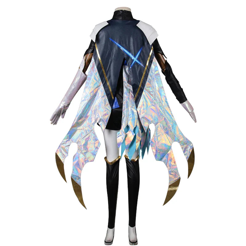 Astricos Ashe Cosplay Costume - Authentic League of Legends Women's Outfit with Headwear - Astricos