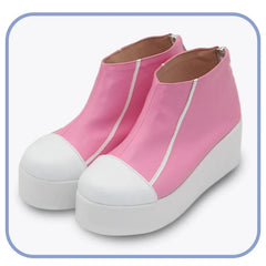 Astricos HEARTSTEEL Alune Cosplay Shoes - Pink Flat Thick Sole Women's Zipper Casual Shoes for Party and Halloween - Astricos