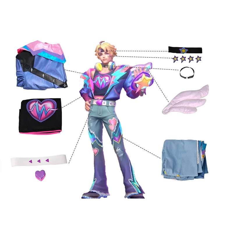 Astricos Ezreal Lovestruck Cosplay Costume - League of Legends Valentine's Day Skin for Men - Astricos