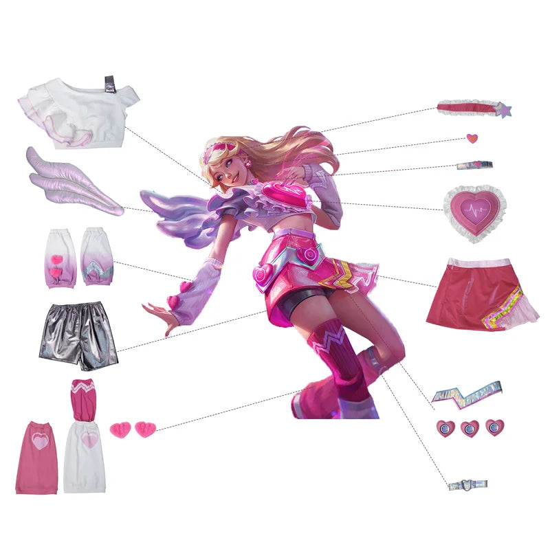 Astricos Lovestruck Lux Cosplay Costume - League of Legends Valentine's Day New Skin for Women - Astricos