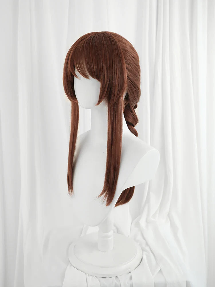 Astricos Ahri Cosplay Wig 65cm - Brown Braid Style Wig for Women - Astricos