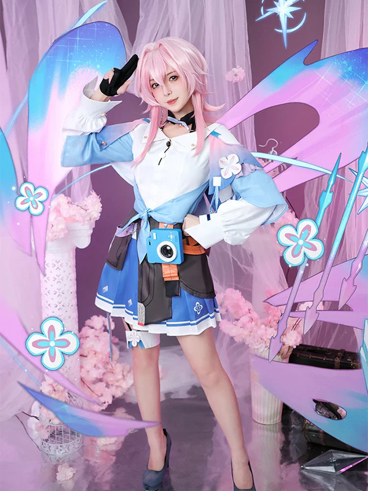 Astricos Cosplay Costume - Honkai Star Rail Inspired Cute Blue Sailor Dress for Women - Astricos