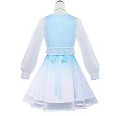 Stunning Astricos Genshin Impact Ganyu Dress - Blue and White Gradient Elegant Women's Cosplay Costume for Halloween - Astricos