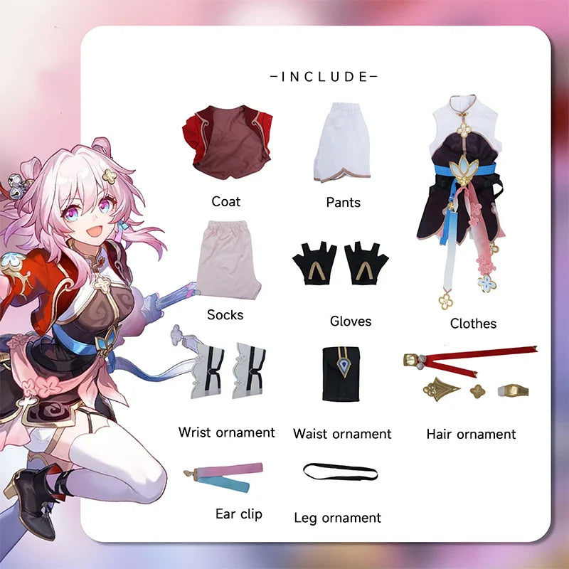 Astricos March 7th Cosplay Costume - Honkai Star Rail Inspired Outfit for Women - Astricos