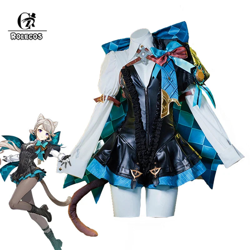 Astricos Cosplay Costume - Genshin Impact Lynette Twins Magician Uniform for Women - Astricos