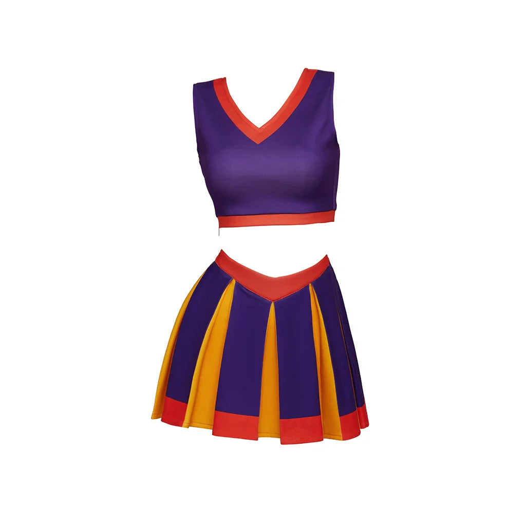 Astricos Cheerleader Costume - Vibrant Purple Cheerleading Outfit for Women, Inspired by High School Musical - Astricos