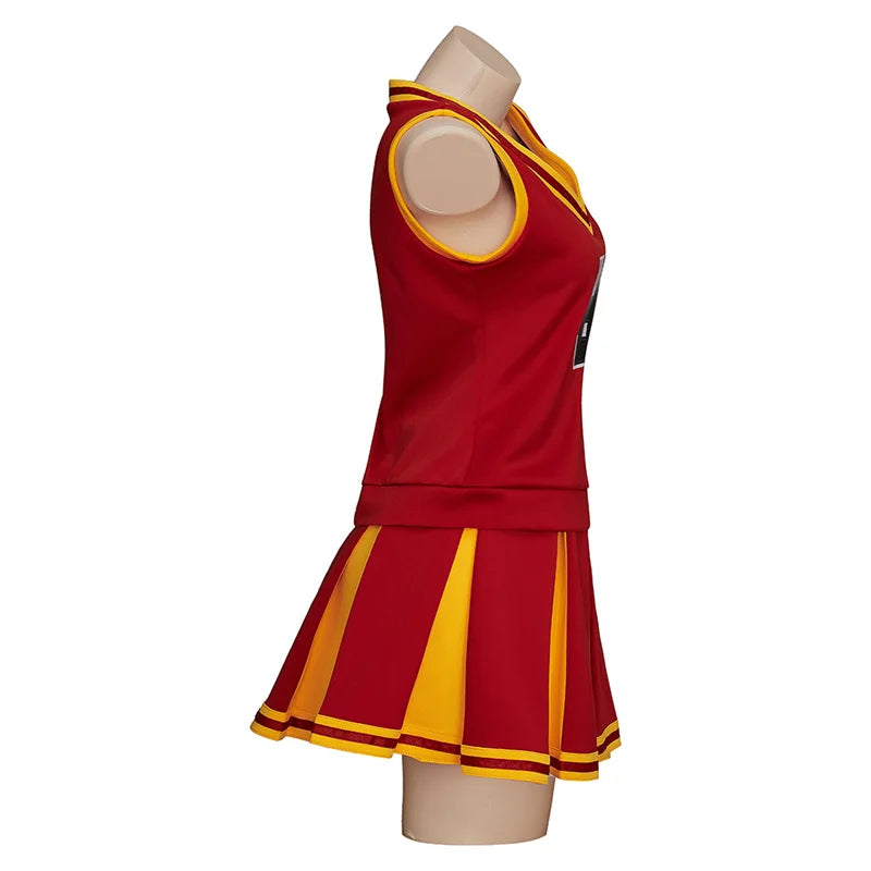 Astricos Cheerleader Costume - Vibrant Red High School Cheerleading Outfit for Women - Astricos