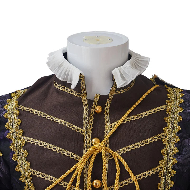 Astricos Tudor King Cosplay Costume - Elite Medieval Renaissance Prince Attire with Cape - Astricos