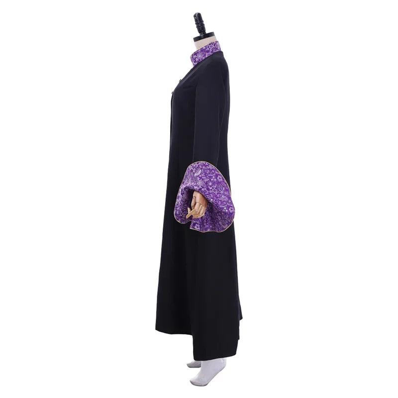 Ancient Priestess Robe Costume - Women’s Black Trumpet Sleeve Clergy Cloak | Astricos Cosplay Series - Astricos