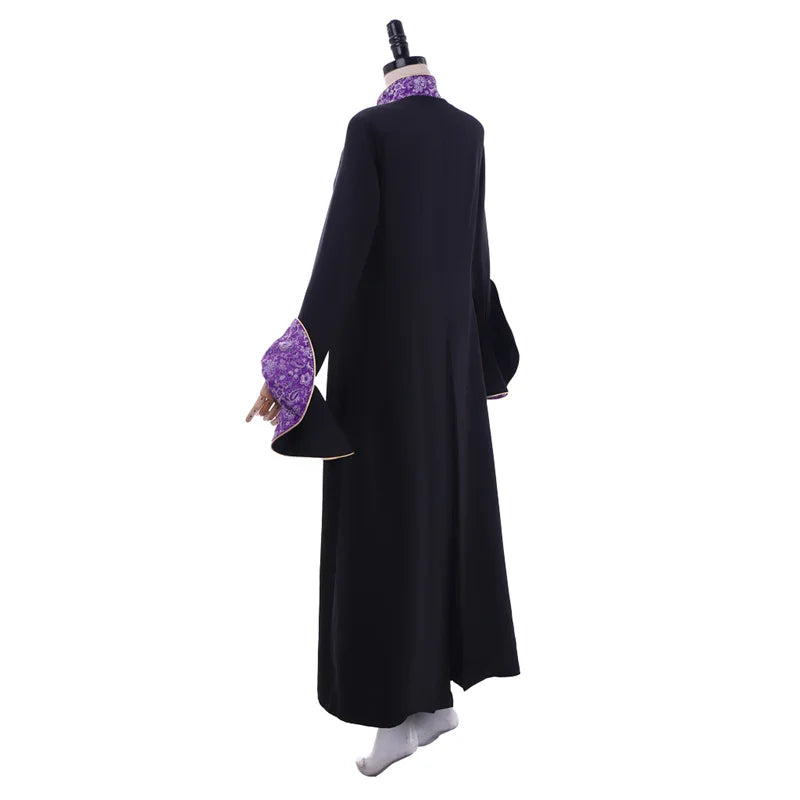 Ancient Priestess Robe Costume - Women’s Black Trumpet Sleeve Clergy Cloak | Astricos Cosplay Series - Astricos