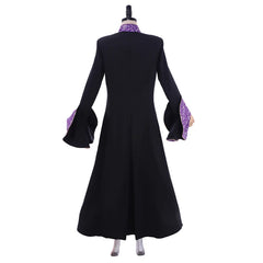 Ancient Priestess Robe Costume - Women’s Black Trumpet Sleeve Clergy Cloak | Astricos Cosplay Series - Astricos