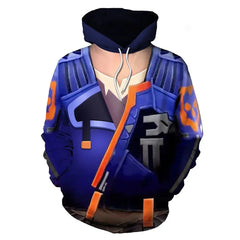 Astricos Game Valorant Yoru Cosplay Costume Unisex 3D Hoodie Sweatshirt Punk Hip-Hop Pullover for Halloween Carnival Parties - Astricos