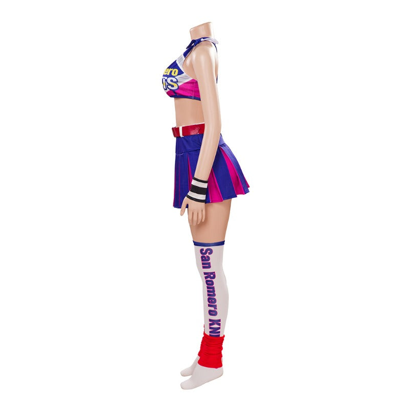 Astricos Juliet Starling Cosplay Costume - Lollipop Chainsaw Inspired Sexy Top and Skirt Set for Women - Astricos