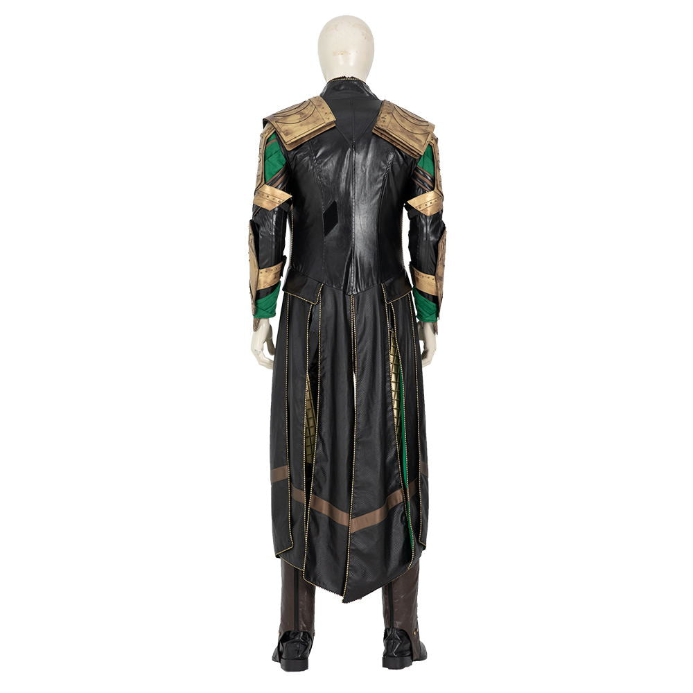 Premium Astricos Loki Cosplay Costume - Halloween Battle Suit with Damaged Jumpsuit, Armor, and Helmet - Astricos