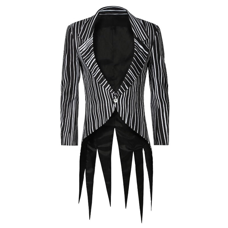 Astricos Jack Skellington Costume - Black Stripe Suit for Halloween Cosplay - Astricos