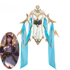 Astricos Immortal Irelia Cosplay Costume - Divine Sword Irelia Dress for Women with Headwear - Astricos