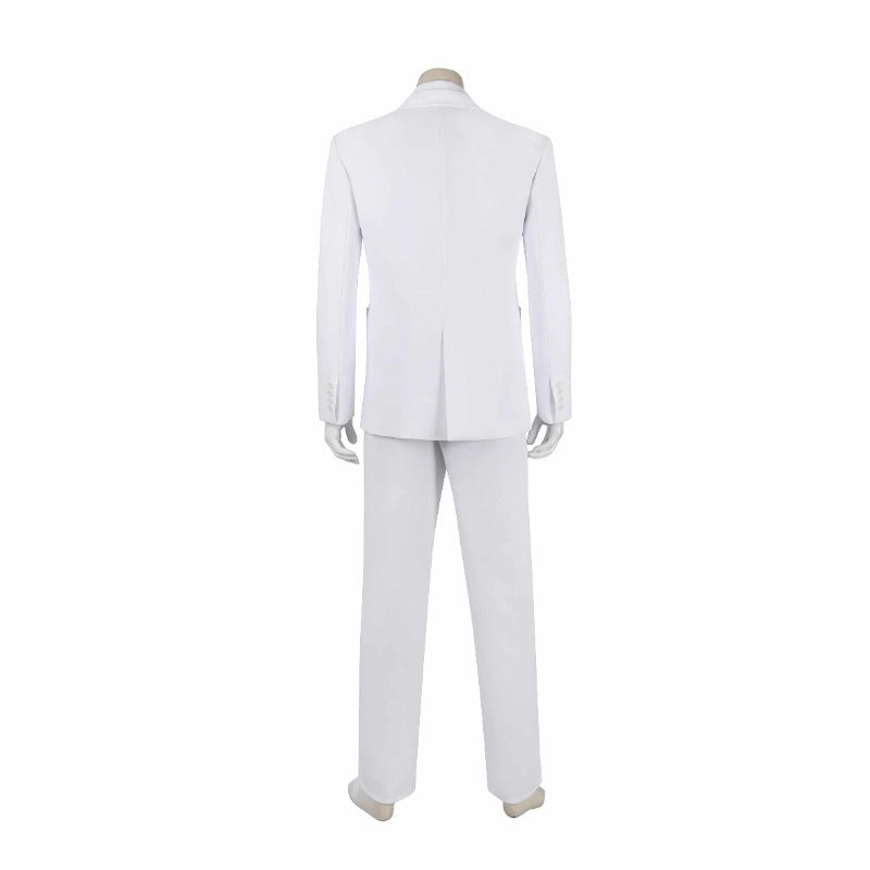 Astricos Joker 2 Arthur Fleck White Cosplay Costume Full Set - Suit, Shirt, Vest, Pants, Tie - Astricos