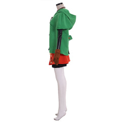 Astricos Linkle Cosplay Elf Costume Full Set with Green Cloak, Shirt, Pants, Skirt - Astricos