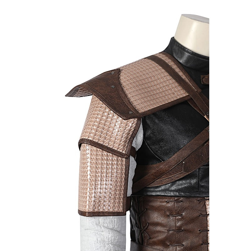 Astricos Geralt of Rivia Cosplay Leather Jacket - The Witcher 3 Wild Hunt Hero Suit for Halloween - Astricos