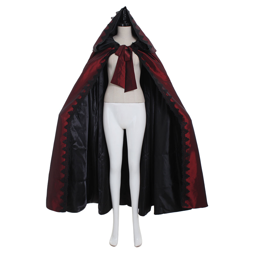 Elegant Victorian Red Cloak - Perfect for Halloween Cosplay and Gothic Events - Astricos