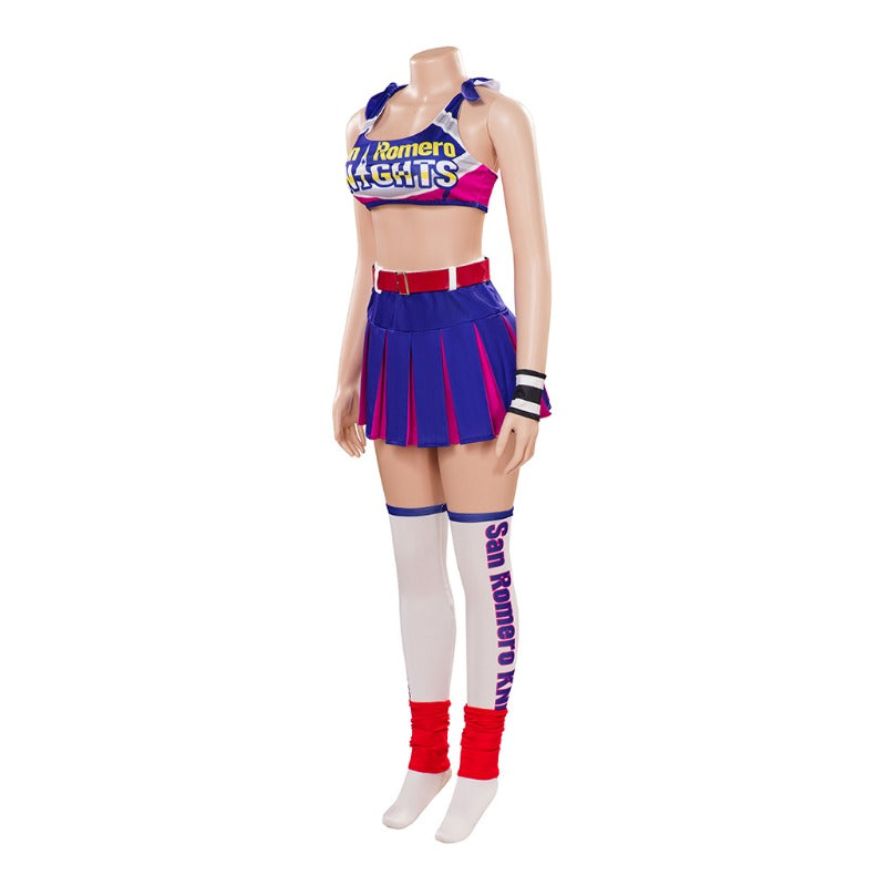 Astricos Juliet Starling Cosplay Costume - Lollipop Chainsaw Inspired Sexy Top and Skirt Set for Women - Astricos