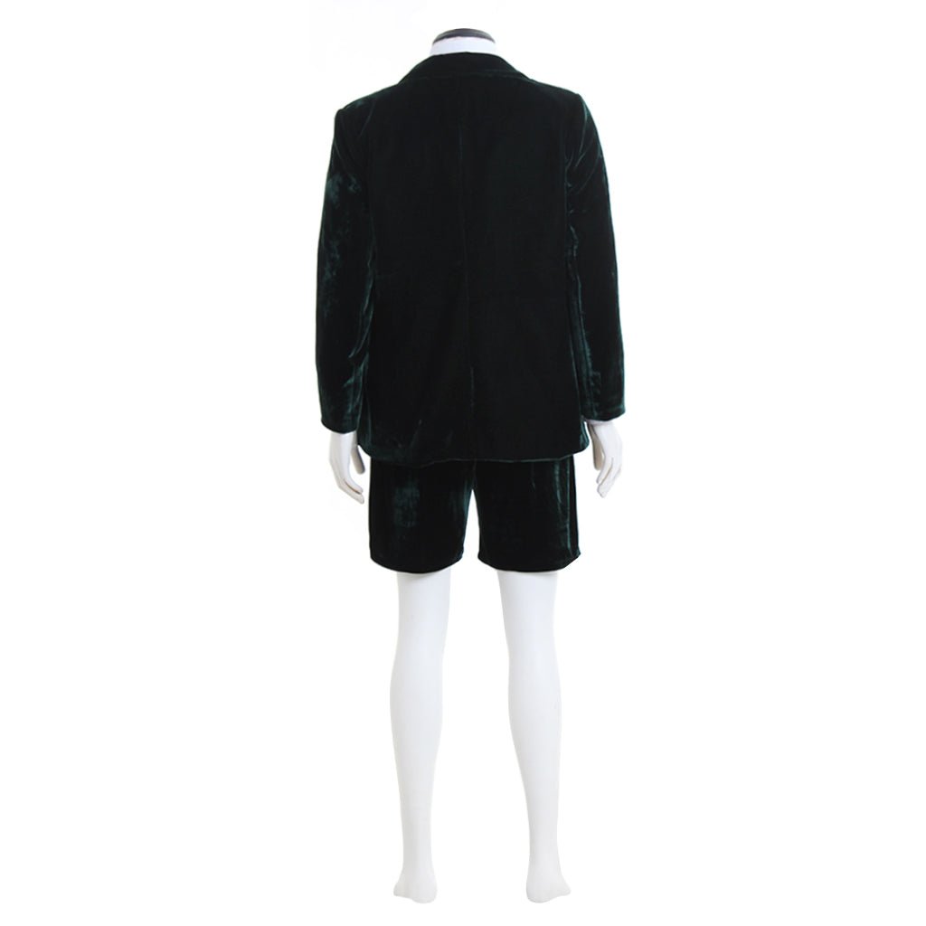 Astricos Angus Young School Boy Cosplay Costume – Men’s Velvet Coat & Shorts Set - Astricos