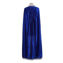 Adult Royal Blue Velvet Cloak - Ideal for Themed Parties, Cosplay, and Festive Celebrations - Astricos