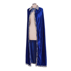 Adult Royal Blue Velvet Cloak - Ideal for Themed Parties, Cosplay, and Festive Celebrations - Astricos