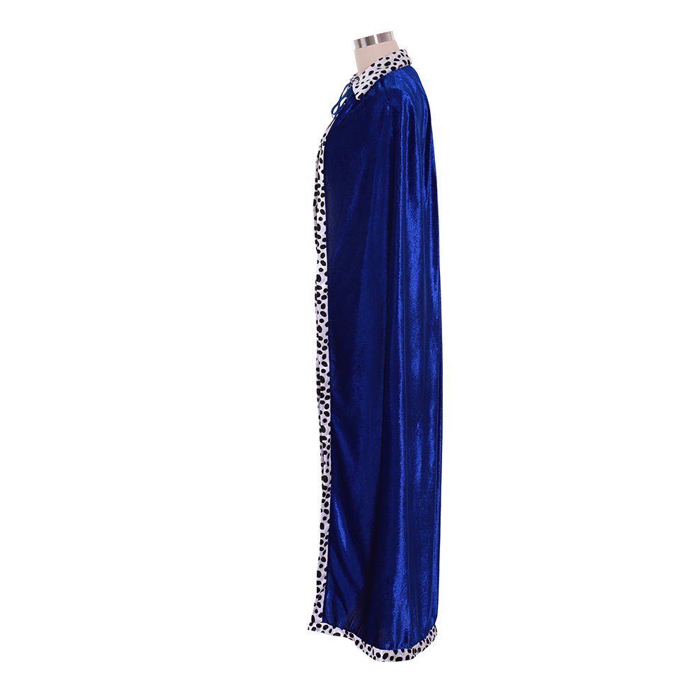 Adult Royal Blue Velvet Cloak - Ideal for Themed Parties, Cosplay, and Festive Celebrations - Astricos