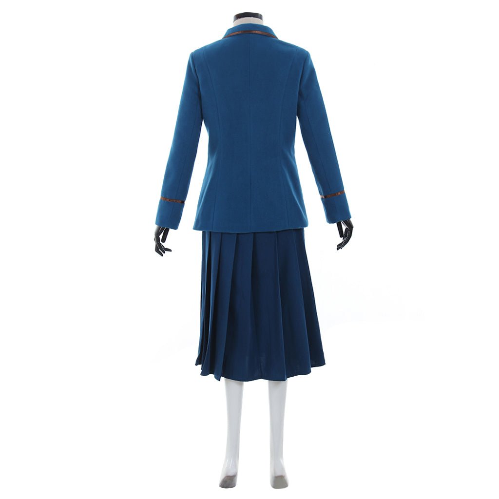 Elegant Adult Women’s Blue Suit Coat Dress for Carnival, Halloween, and Theme Parties - Astricos