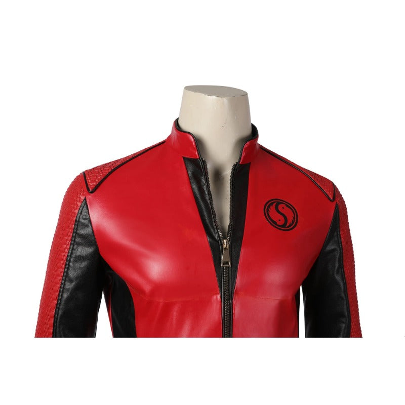 Astricos Ben Cosplay Costume - The Umbrella Academy Season 3 Red Leather Suit for Halloween - Astricos