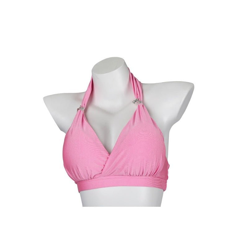 Astricos Aerith Gainsborough Swimsuit - Final Fantasy VII Remake Cosplay Pink Halter Bathing Suit - Astricos