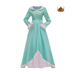 Astricos Princess Rosalina Cosplay Costume - Elegant Blue Dress with Crown for Women & Teens - Astricos