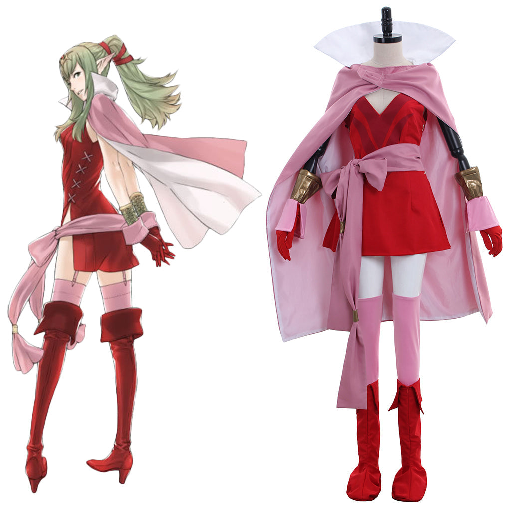 Astricos Tiki Cosplay Costume | Divine Dragon Princess Pink Dress with Cloak - Astricos