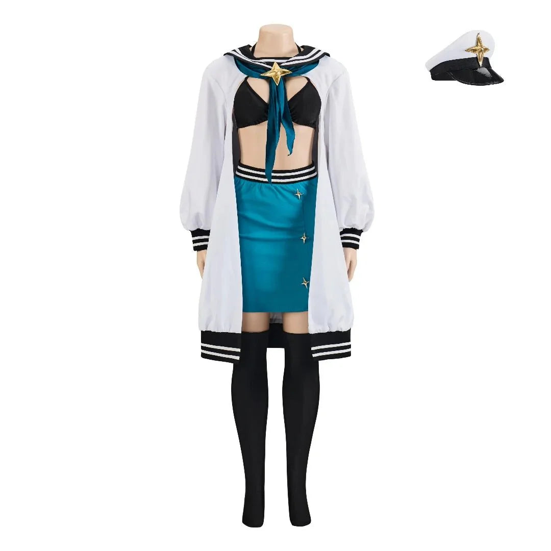 Astricos Akoya Matama Cosplay Anime Costume - Magical Girl Sexy Bra Skirt Set for Halloween, Carnival, Comic Con - Astricos