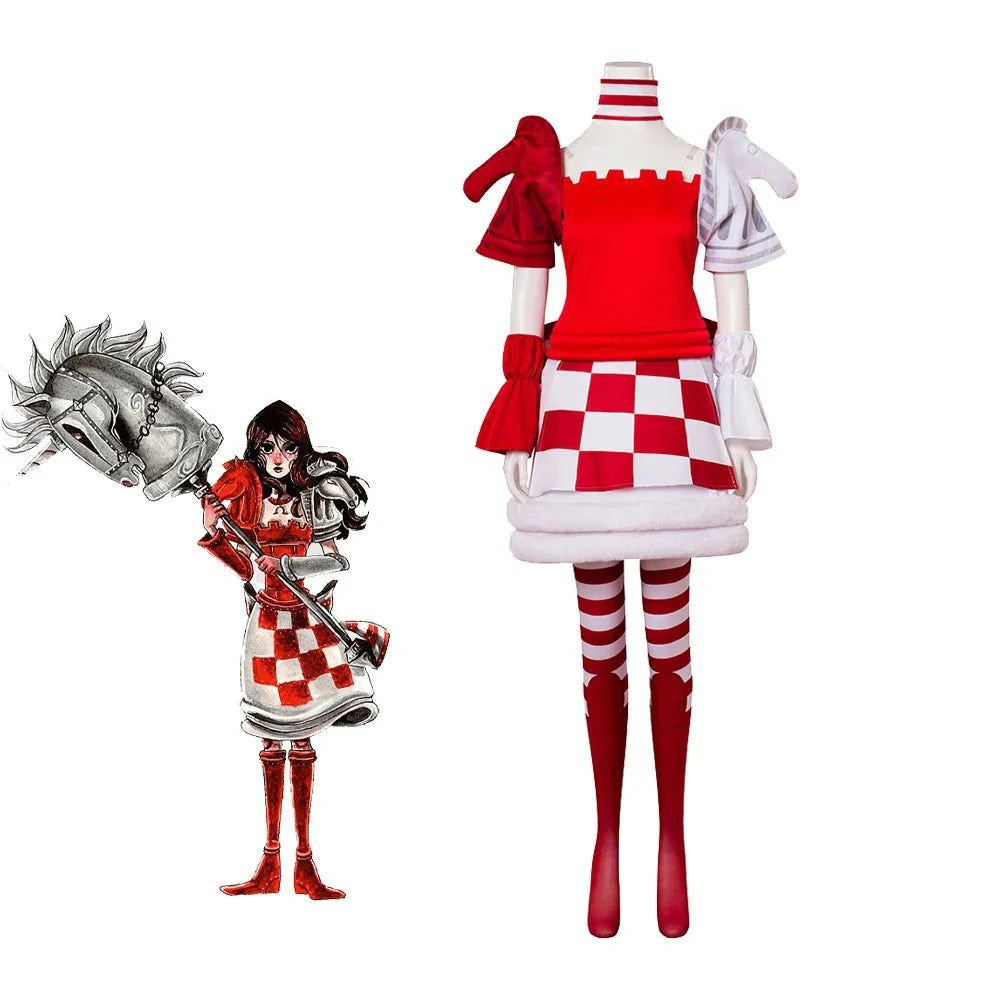 Astricos Alice: Madness Returns Inspired Checkmate Chess Lolita Dress for Cosplay and Halloween - Astricos